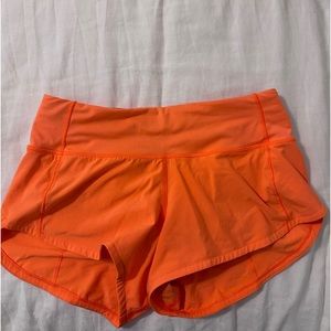 Neon Orange Lululemon Shorts